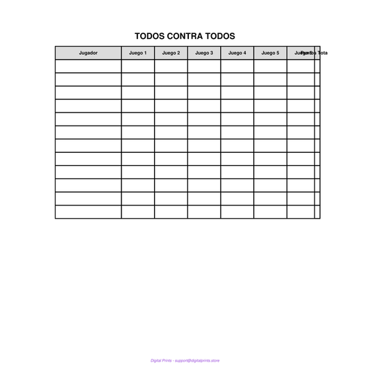 Preview image for RoundRobin - Pickleball (ES) — printable PDF